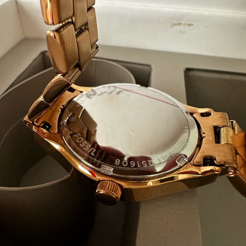 Fossil Gold-Tone Watch and Bracelet Set - Picture 6 of 10